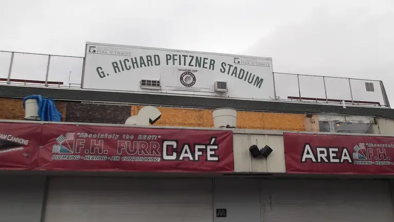 G. Richard Pfitzner Stadium under construction