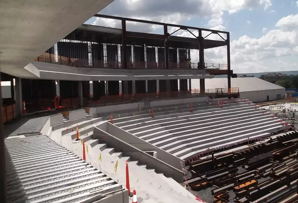 Penn state Pegula Ice Arena under construction